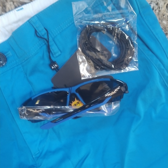 New Slim Fit Turquoise Sky Blue P45 A/X Armani Exchange Pants/Jeans + Bonuses - Picture 4 of 4